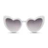 vista frontal gafas heartbreak blancas